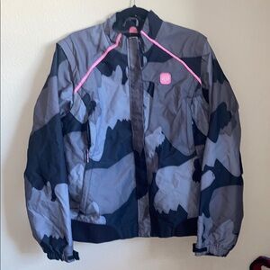 Roxy Gray and‎ Black Puffer Jacket with Sporty Accents